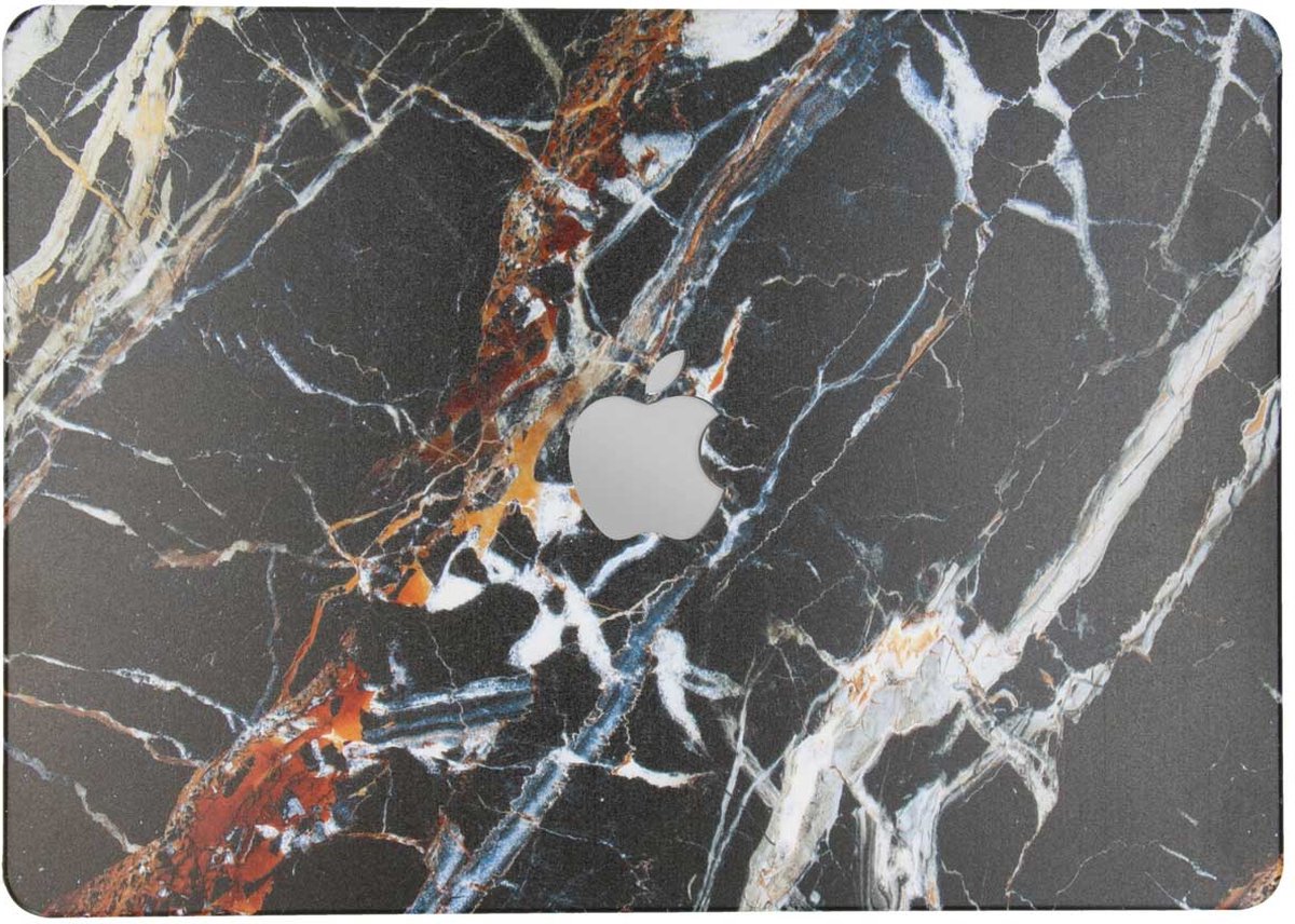 iMoshion Laptop Cover voor de MacBook Air 13 inch (2022) - Black Marble