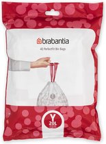 Sacs poubelles Brabantia PerfectFit - 20 l - Code Y - 40 pièces