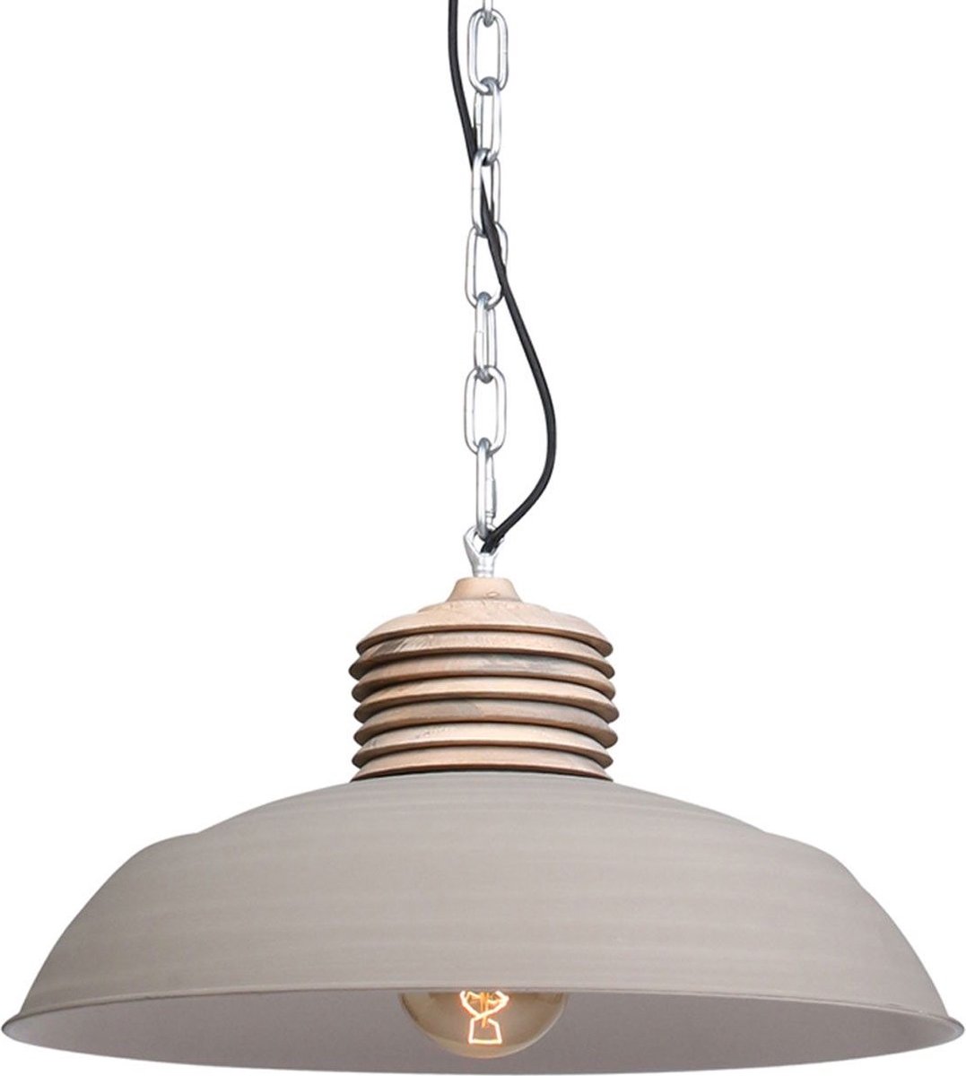 Industriële hanglamp 1-lichts creme