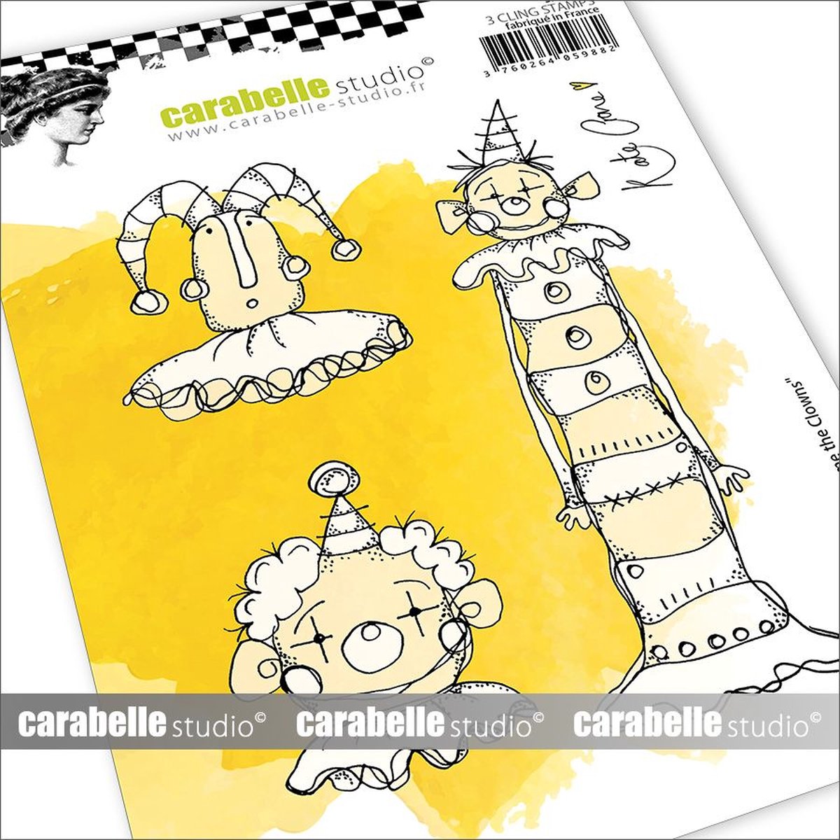 Carabelle Studio Cling Stamp A6 Here Come The Clowns By K
