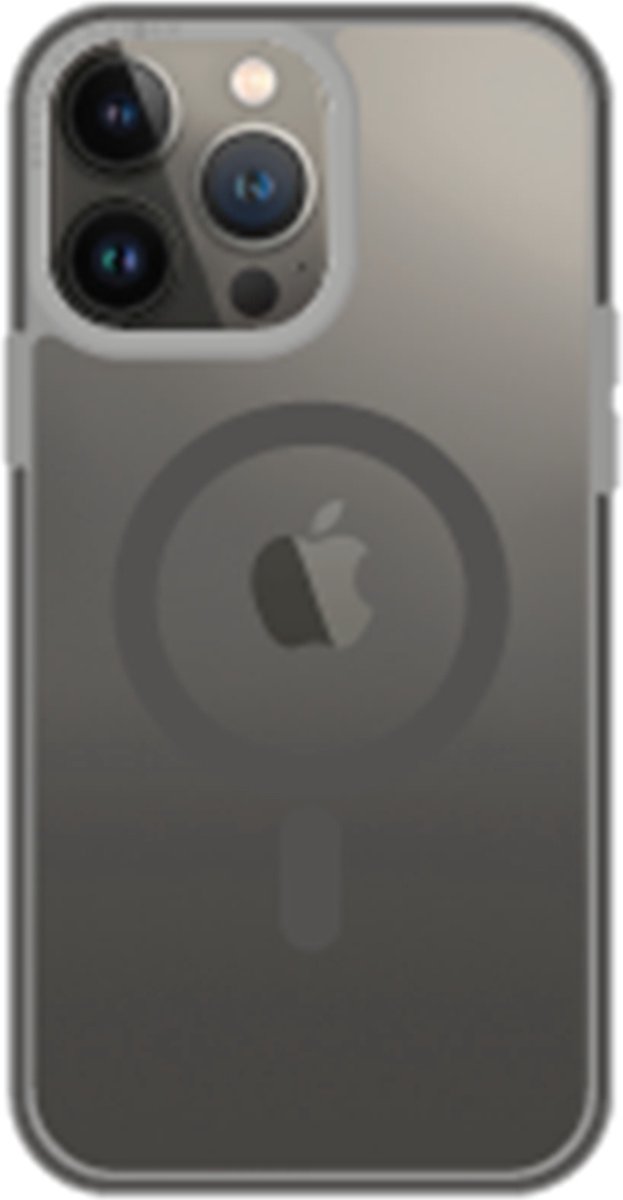 UNIQ Combat iPhone 14 Pro 6.1" hoesje Magclick Opladen zwart/beton houtskool