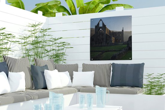 Sunrise at Tintern Abbey in Wales affiche de jardin toile en vrac 50x50 cm - petit - Toile de jardin / Toile d'extérieur / Peintures pour l'extérieur (décoration de jardin)