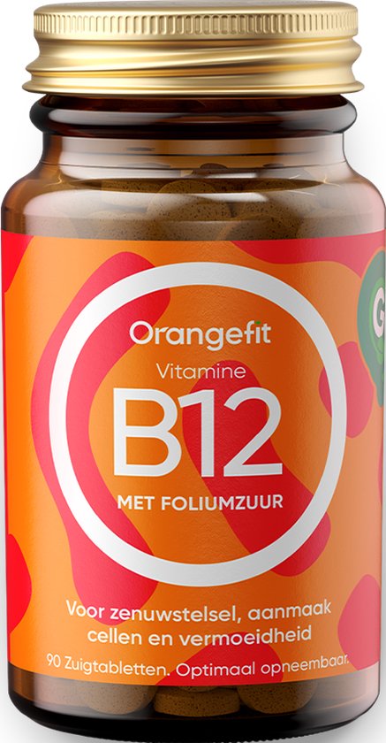 geeuwen Ondoorzichtig invoer Orangefit Vitamine B12 - 90 zuigtabletten - Vegan Vitamine B - Supplementen  - Voor... | bol.com