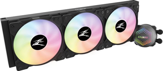 Zalman ALPHA36 (Black), CPU Liquid Cooler 360mm Radiator (3 x 120 mm Fan), ARGB pump, Dual Blade Pump, Intel : LGA 2066/2011-V3/2011/1700/1200/115X