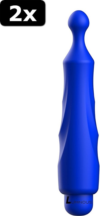 2x Dido Abs Bullet With Sleeve 10 Speeds Royal Blue 5294