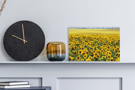 Tableau sur toile Tournesol - Fleurs - Nature - 30x20 cm - Décoration murale