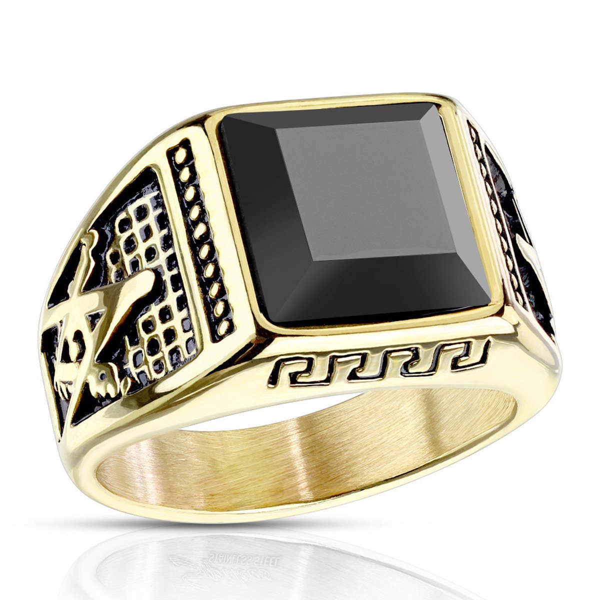 Atlas - Ring Heren - Gouden Ringen - Dames Ring - Ring Mannen - Mannen Ring - Ring Goud Dames
