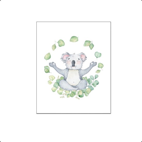 PosterDump - Yoga dieren koala namaste - Baby / kinderkamer poster - Dieren poster - 70x50cm