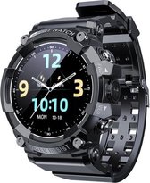 DrPhone SMARTX1 - Smartwatch avec fonctions sportives - Smartwatch étanche IP67 - Smartwatch Bluetooth - Écran tactile complet - Tensiomètre et fréquence cardiaque - Zwart