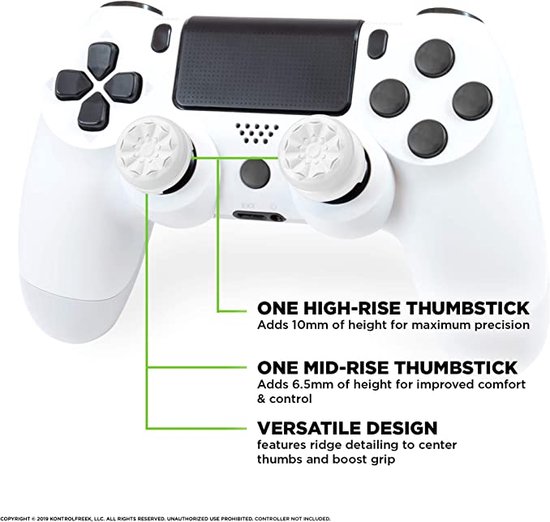 Kontrol Freek FPS Galaxy Per PS5 E PS4 - Stick Analogici Viola/bianchi Altezza Mista