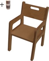 Kinderstoel met leuning - Kinderstoeltje 1-3 jaar - Zithoogte 20cm - Peuterstoel - Van Aaken Design - Gemaakt in Nederland -Hout - 15mm Berken Multiplex - incl. Meubellak