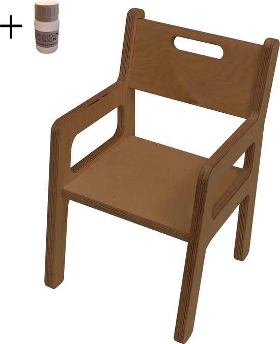 Kinderstoel met leuning - Kinderstoeltje 1-3 jaar - Zithoogte 20cm -  Peuterstoel - Van... | bol