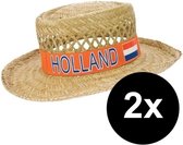 2x Holland Strohoed 33x13cm - EK 2024 - Nederlands Elftal - Voetbal Accessoire - SET 2 STUKS