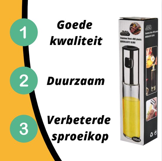 olijfolie sprayer Inclusief accessoires Oliefles cooking spray