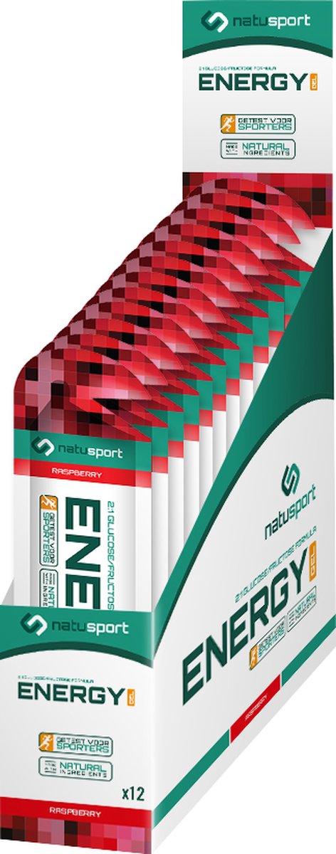 Goedkoopste Natusport Energy Gel Raspberry - 12 stuks