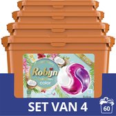 Bol.com Robijn Kokos 3 in 1 Wascapsules - 4 x 15 wasbeurten - Voordeelverpakking aanbieding