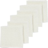 Meyco Uni bavoirs - pack de 6 - tissu éponge - blanc cassé - 30x30cm