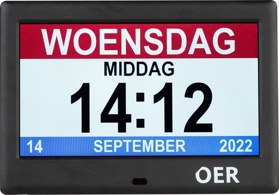 OER - Demensklok - Versie 2025 - Digitale kalender en seniorenklok