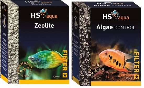 HS - Zeolite + HS-aqua Algae Control - Filtervulling - 2x 1 Liter ...
