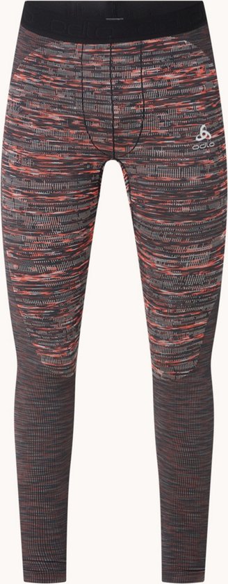 Odlo Thermo lange onderbroek met print -Zwart/Oranje - Maat XL