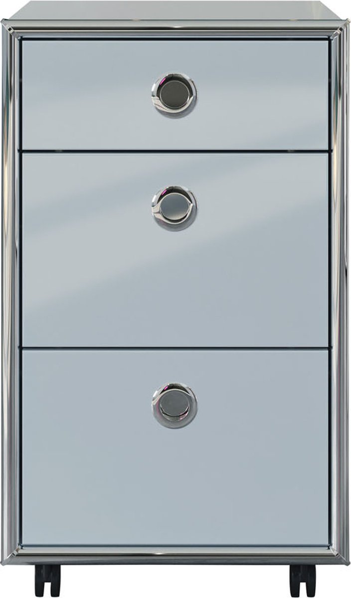 Trendteam Mobile Sottolavabo Bagno Monte - 60x58x38 Cm, Bianco Lucido Con Cassetto E Anta