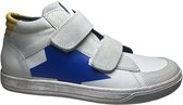 Naturino Ethan - mt 38 - velcro's blauwe ster hoge lederen sneakers - wit blauw