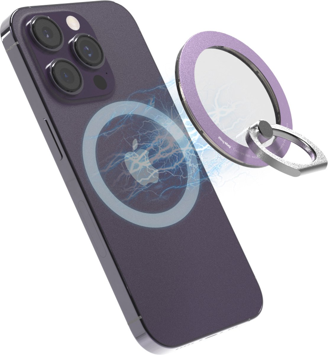 iRing Mag - Telefoonring - Telefoonhouder magnetisch - Ringhouder - MagSafe - iPhone - Violet
