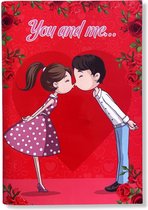 Luxe Valentijn Muziek Wenskaart - You and me forever - 13,5x19,5cm