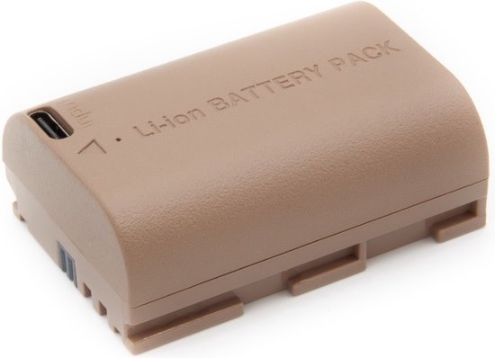 ChiliPower accu LP-E6NH USB-C 2250mAh voor Canon EOS 5D, 6D, 7D, R5, R6 en meer, Li-ion batterij