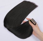 Tape In Hairextensions 22 inch / 55cm| Kleur 1B Zwart/Bruin| 100% Remy Human Hair Extensions| Straight |