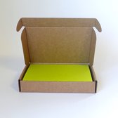 75x Cartes Blanco A6 en boîte - Vert Citron - 250g/ m2
