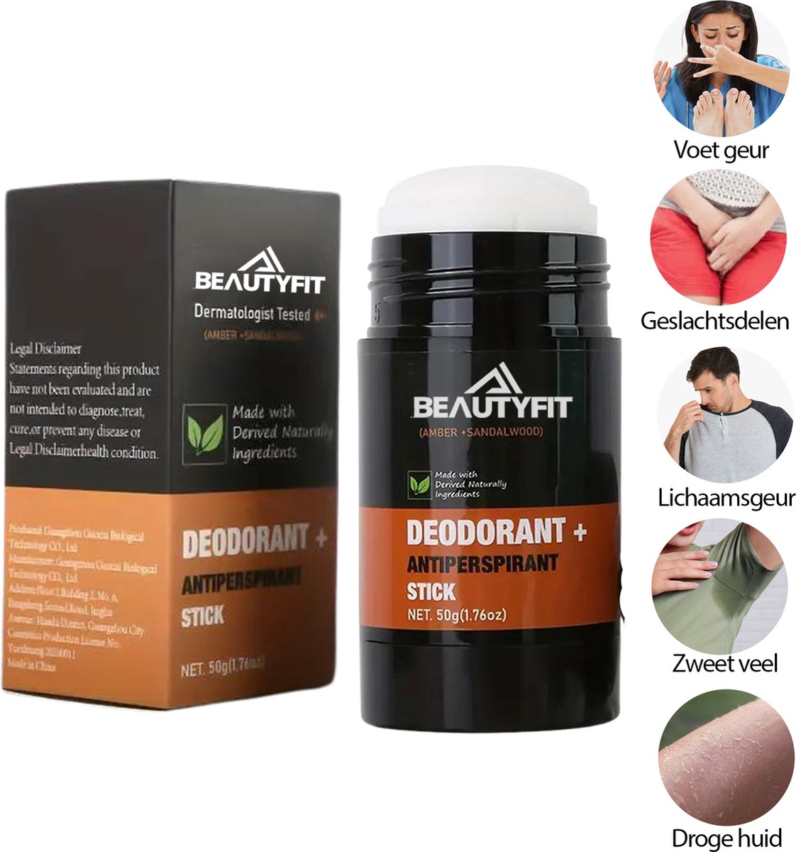 Goedkoopste BeautyFit® - Anti Zweet Stick - Deorant - Anti Transpirant - Deo Stick Mannen en Vrouwen