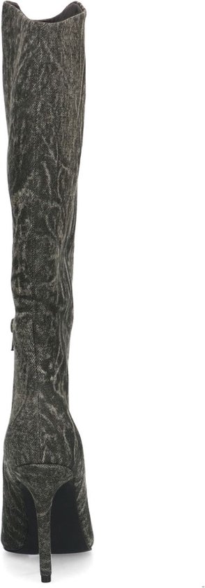 Sacha - Femme - Bottines hautes en jean gris délavé - Taille 41
