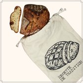 OTIX Herbruikbare Broodzak - voor Zelfgebakken Brood - Katoen - Beige - 36x26cm