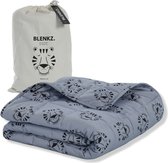 BLENKZ couverture lestée enfant 3,6kg - 100x150 - Tiger blue - couverture lestée 1 personne - couverture lestée - couvertures lestées