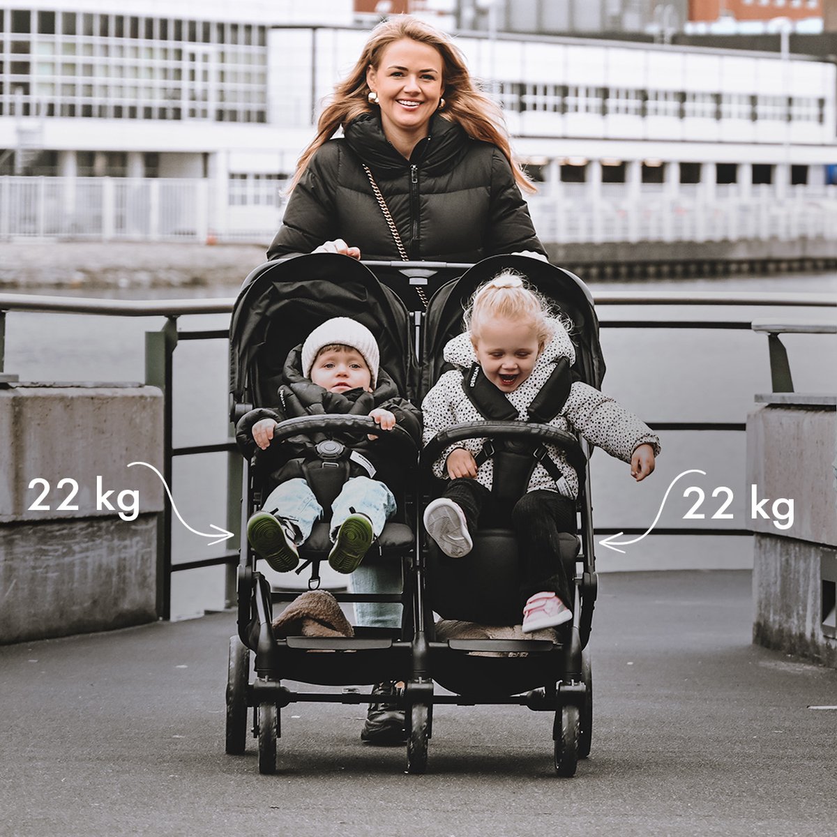 Deryan Luxe XP Twin - Compacte duobuggy voor twee kinderen thumbnail 3