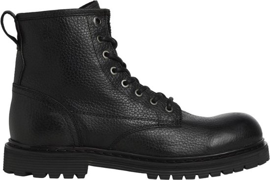 Jack & Jones - Heren Veterschoenen Buckley Leather Boot - Zwart - Maat 42