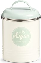 Zeller Suikerbewaarblik - Metaal - Wit/Grijs - Sugar Sweet Home - Blik / Voorraadpot