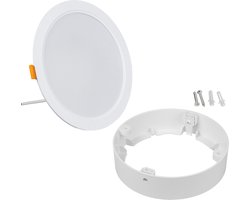 Maclean - LED Plafondpaneel met Opbouw Frame - SLIM inbouw, 18W, Neutraal Wit 4000K, 170*26mm, 1800 lm