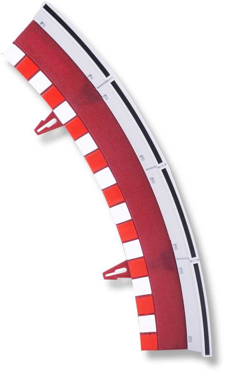 Scalextric Standaard Universele Bocht Hek Rand R2 1:32 4 Eenheden Rood Kinderen