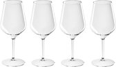 4x Witte of rode wijn wijnglazen 47 cl/470 ml van onbreekbaar kunststof - Wijnen wijnliefhebbers drinkglazen - Wijn drinken