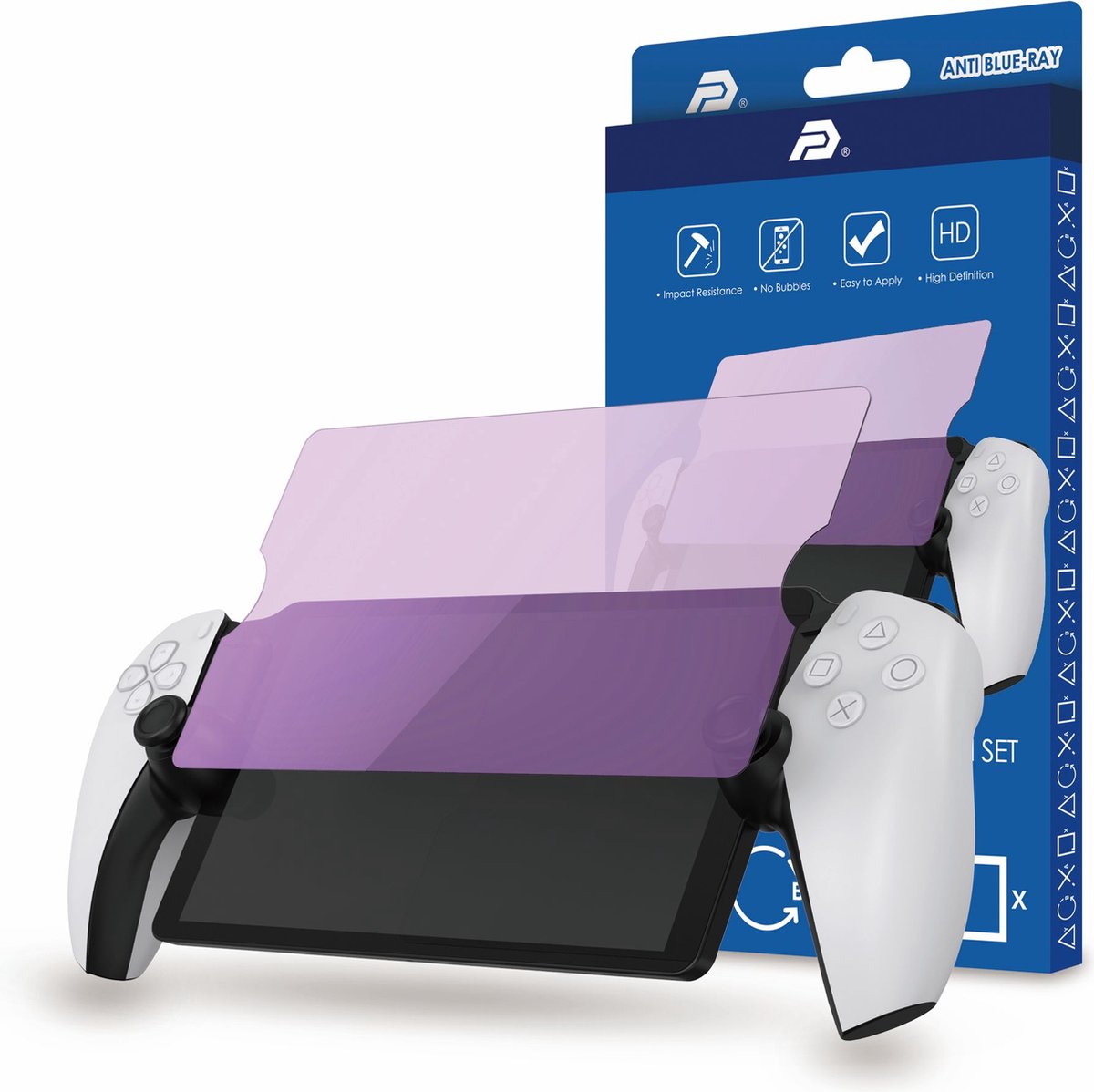 PlayCool Anti Blue Light Screen Protector Glas geschikt voor Playstation Portal Remote Player voor PS5®-console - Set van 2 stuks – foto 5