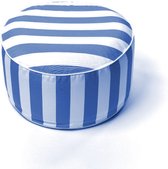 Opblaasbare poef Summer Stripes - Blauw - 50x25 cm