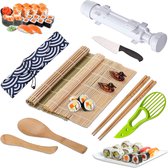 Natural White Bazooka set - Sushi set Incl. 2 paar Mr. Sushito Sticks - Sushi maker - Sushi Go - Bamboo Rol - Milieuvriendelijk