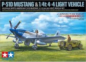 1:48 Tamiya 25205 North American P-51D Mustang & 1/4 ton 4x4 Light Vehicle Set Plastic Modelbouwpakket