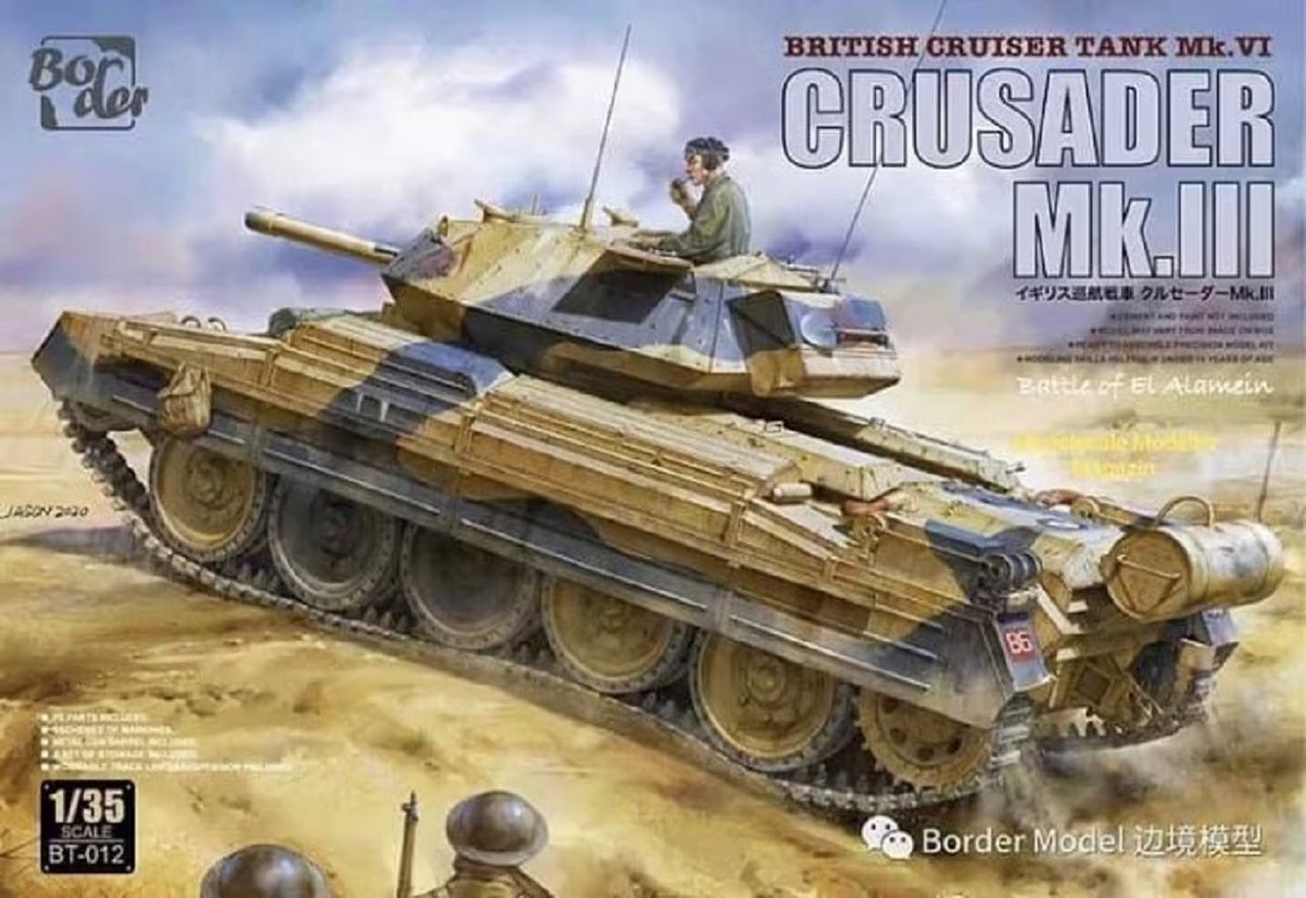 Border Model Modelbouwpakket Militaire voertuigen - BT012 Crusader Mk.III - British Cruiser Tank Mk. VI Plastic - 1:35 - Modelbouw