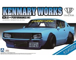 Aoshima Modelbouwpakket Militaire voertuigen - 01147 Kenmary Works LB Works Skyline C110 2Dr 2014 Ver. Plastic - 1:24 - Modelbouw