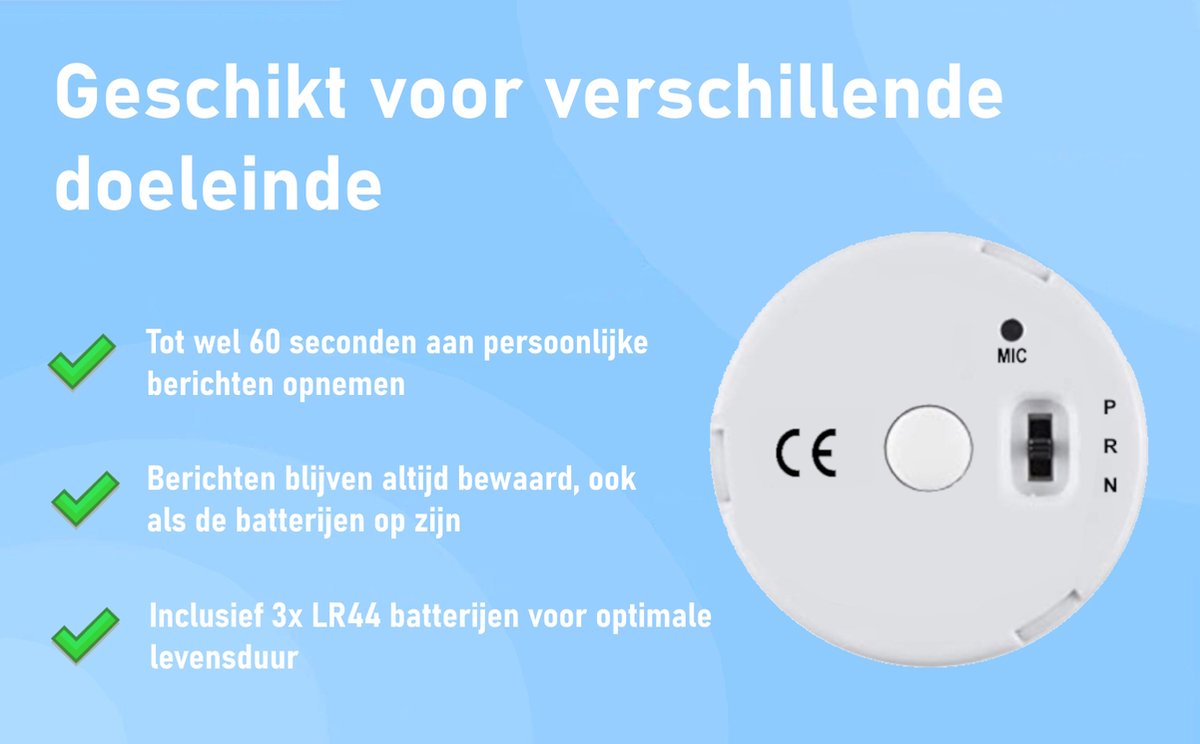 2 stuks dicteerapparaat voor knuffeldieren, 60 seconden geluidsmodule 2 stuks dicteerapparaat voor knuffeldieren, 60 seconden geluidsmodule