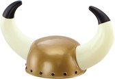 Rubies Viking verkleed helm - goud/wit - kunststof - voor kinderen - Verkleed accessoires/helmen