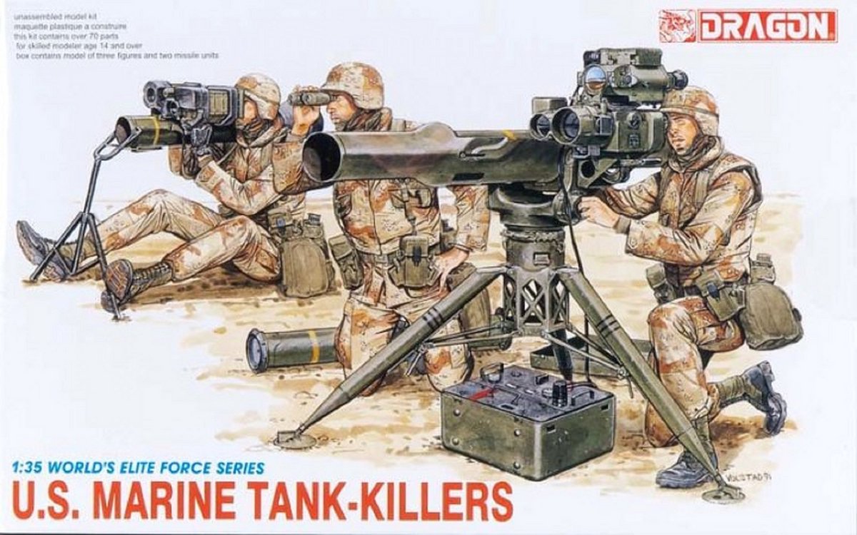 Dragon Modelbouwpakket Militaire voertuigen - 3012 U.S. Marine Tank-Killers - Worlds Elite Force Series Plastic - 1:35 - Modelbouw